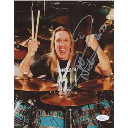 Nicko McBrain Signed 8x10 Photo Inscribed "2017" (JSA COA)