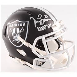 Tim Brown Signed Raiders BLAZE Mini-Helmet Inscribed "HOF 15" (Radtke COA)