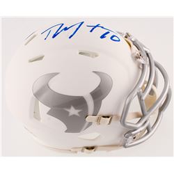 DeAndre Hopkins Signed Texans White Ice Custom Matte Speed Mini-Helmet (Radtke COA)