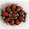 Image 2 : Zuni Sterling and Red Coral Watch Band