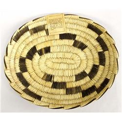 Vintage Native American Tohono O'odham Basket Tray