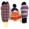 Image 2 : 3 Rare Native American Cloth Bodied Dolls
