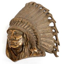 1967 Sioux Hollow Horn Bear Wall Plaque