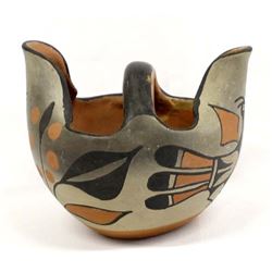Native American Santo Domingo Pottery Bird Bowl