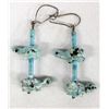 Image 1 : Santo Domingo Turquoise Turtle Fetish Earrings