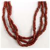 Image 1 : 3 Strand Red Bead Necklace