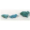 Image 2 : 6 Zuni Turquoise Miniature Bear Fetishes