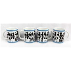 Set of 4 Anasazi Traders Mimbres Designed Cups