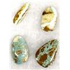 Image 1 : 4 Stunning Turquoise Cabochons