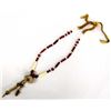 Image 2 : Cherokee Red Glass Bead Choker on Doeskin