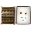 Image 1 : 5 Zuni Turquoise Miniature Pots & Navajo Sampler