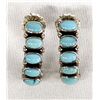 Image 1 : Zuni Sterling & Sleeping Beauty Turquoise Earrings