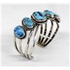 Image 2 : Native American Navajo Sterling Turquoise Bracelet