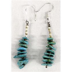 Native American Navajo Turquoise Heishi Earrings