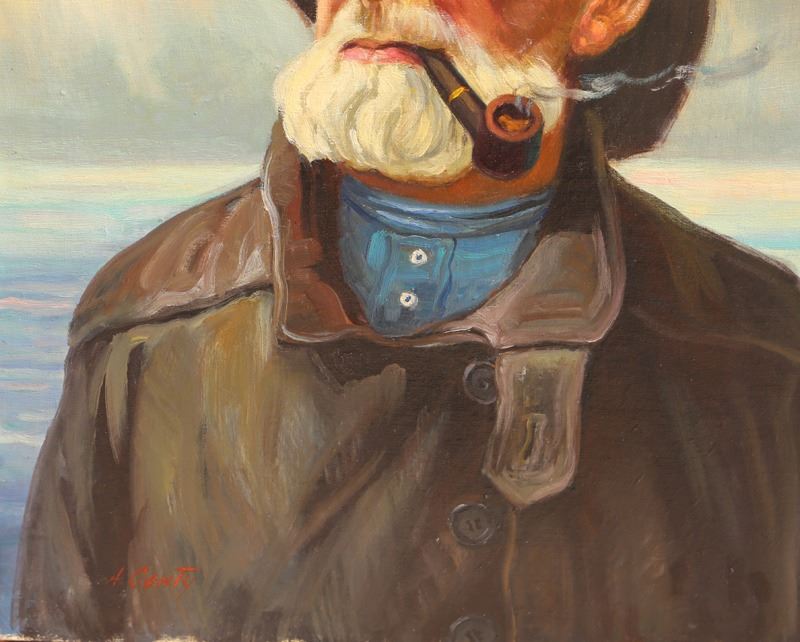 A Conty Sea Captain Acrylic Painting
