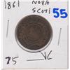 Image 1 : 1861 LRG NOVA SCOTIA PENNY VG