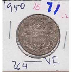 1950 CANADIAN 50 CENT COIN VF