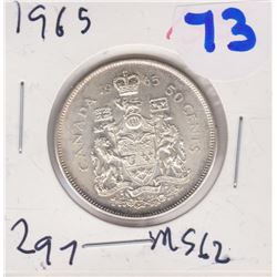 1965 CANADIAN 50 CENT COIN G+