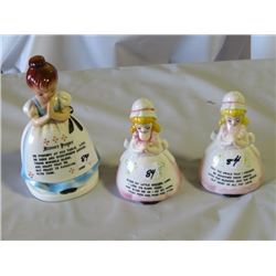 BLUE LADY NAPKIN HOLDER, PINK LADIES SALT/PEPPER,