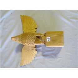 EAGLE WOOD CARVING, SIGHNE D. FISHER