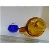 Image 3 : MINI BLUE LAYING HEN COBALT BLUE 2X6" GOLD TOP ONLY, MISSING BASE