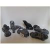 Image 1 : SIX 2-3" LONG W.E. & AU WOLF SOAPSTONE SCULPTURES