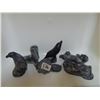 Image 2 : SIX 2-3" LONG W.E. & AU WOLF SOAPSTONE SCULPTURES