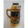 Image 1 : HAND PAINTED GERMAN BEER STEIN W/AUGUST LUNDNER LIGHTER 4¾" T,