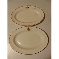 CANADIAN NATIONAL  & CDN NATIONAL HOTELS SANDWICH PLATES ROYAL DOULTON 7X10"