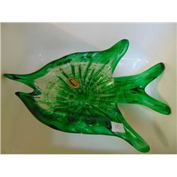 ORNAMENTAL VENETIAN ITALIAN HAND MADE GLASS CANDY DISH 12"L