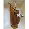 Image 1 : COAL SCUTTLE 12"T, COPPER/BRASS/PORCELAIN