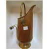 Image 2 : COAL SCUTTLE 12"T, COPPER/BRASS/PORCELAIN