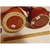 Image 5 : BEAN POTS, ONE HAS HAIR LINE CRACK, LARGE ONE NO CRACKS/CHIPS ALBERTA POTTERIES 'RED CLIFF'