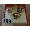 Image 2 : STERLING SILVER RING LOT, ANIMALS, BUTTELFLY, HORSE DOLPHIN
