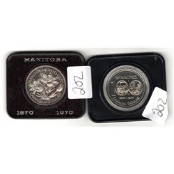 1970, 1974 NICKEL CASED SPECIMEN DOLLARS