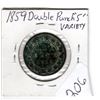 Image 2 : 1859 LARGE COPPER CENT DOUBLE '5' RARE VARIETY