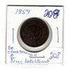 Image 1 : 1859 LRG COPPER CENT W/DIE CRACK THROUGH C IN CANADA LOOKS LIKE 'CENT' SYMBOL, SCARCE