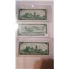 Image 5 : 3 DIFFERENT $1 BILLS, 2 FROM 1967, UNC 1954