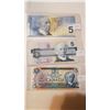 Image 1 : 3 DIFFERENT $5 BILLS, 2 UNC, 1986, 2002 & UF 1979
