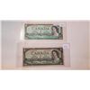 Image 1 : 2 1954 $1 BILLS, ONE IS DEVIL'S FACE