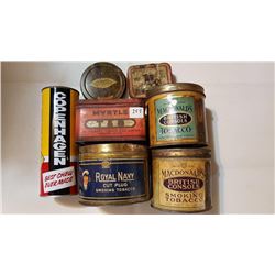 TOBACCO TIN LOT OF 7