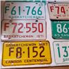 Image 2 : 9 SASKATCHEWAN LICENSE PLATES