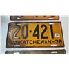 Image 3 : 1936, 38, 39 SASK LICENSE PLATES