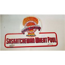SASK WHEAT POOL ORIGINAL 50s or 60s PLATE TOPPER