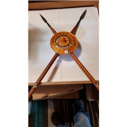 HANGING SPEARS, BROUGHT FROM AFRICA IN 70s, QUAIL INLAY