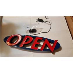 19" OPEN SIGN, LOW VOLTAGE, BRIGHT, WORKS PERFECTLY