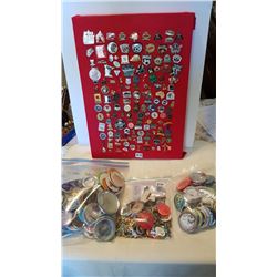 LARGE LOT OF PINS & BUTTONS