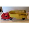 Image 3 : ANTIQUE PRESSED STEEL TRUCK & TRAILER 18" L