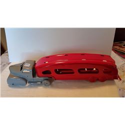 ANTIQUE PRESSED STEEL TRUCK & TRAILER 22" L