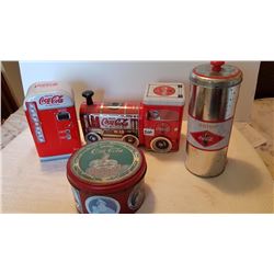 LOT OF 4 COCA COLA TINS